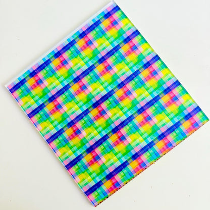 Plaid Acrylic Sheet - Patterned Acrylic Jewelry Sheet for Stylish Earrings & Crafts Patterned Cast Acrylic, Flex and Wood for Lasers
