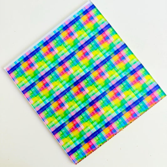 Plaid Acrylic Sheet - Patterned Acrylic Jewelry Sheet for Stylish Earrings & Crafts Patterned Cast Acrylic, Flex and Wood for Lasers