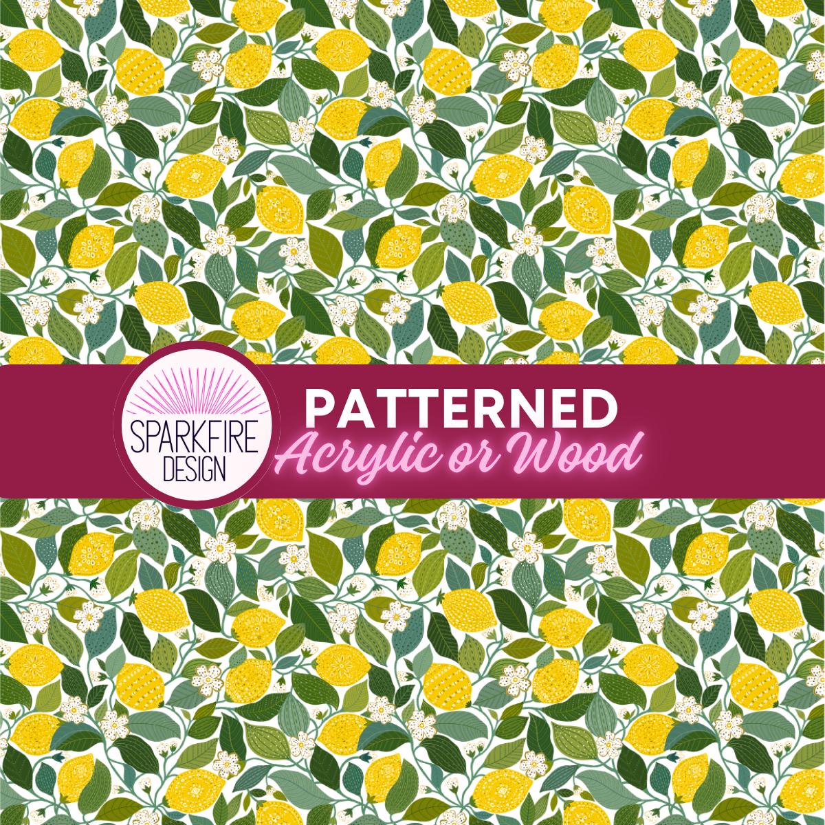 Lemon Patterned Acrylic Sheet - Patterned Cast Acrylic Sheets for Glowforge & Diode Laser Cutting