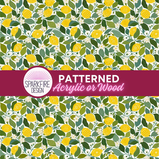 Lemon Patterned Acrylic Sheet - Patterned Cast Acrylic Sheets for Glowforge & Diode Laser Cutting
