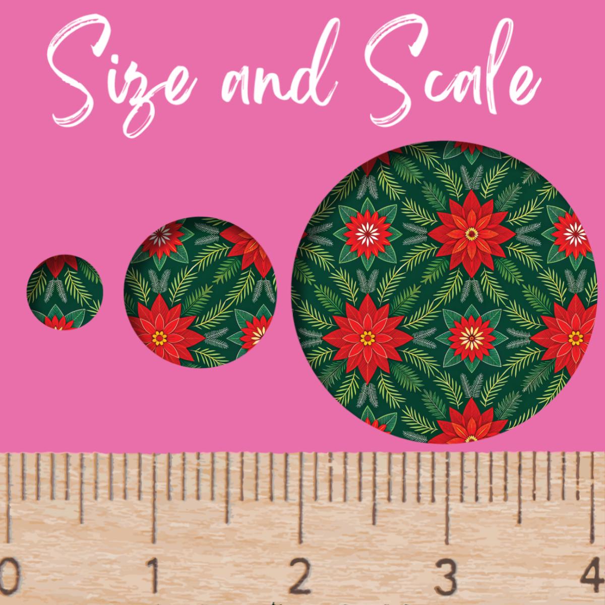 Patterned Acrylic Sheet, Christmas Floral Laser Acrylic, Green Red