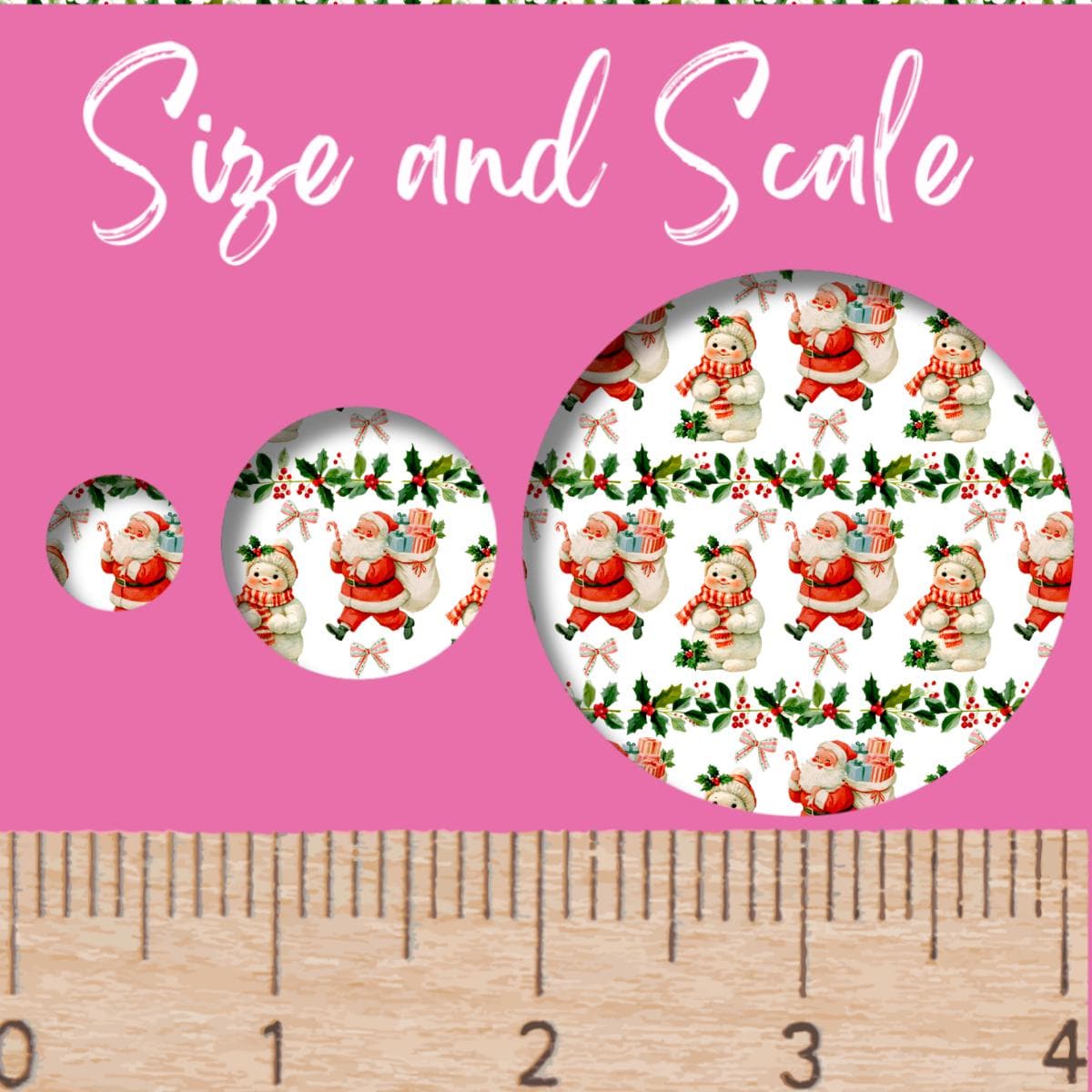 Christmas Patterned Acrylic Sheet, Santa Snowman Laser Cut Blank