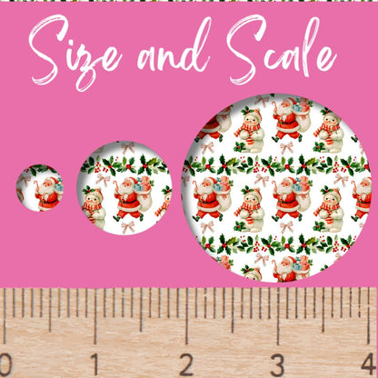 Christmas Patterned Acrylic Sheet, Santa Snowman Laser Cut Blank