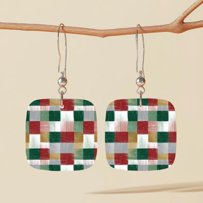 Christmas Plaid Acrylic - Red and Green Patterned Cast Laser Acrylic Sheet for Cutting & Engraving