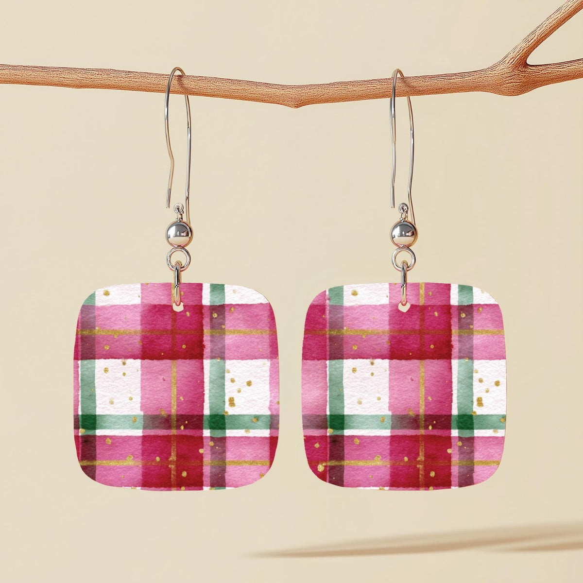 Christmas Plaid Acrylic Sheet, Pink Green Cast Acrylic For Lasers