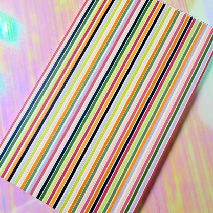 Spring Stripes Patterned Cast Acrylic, Flex and Wood for Lasers