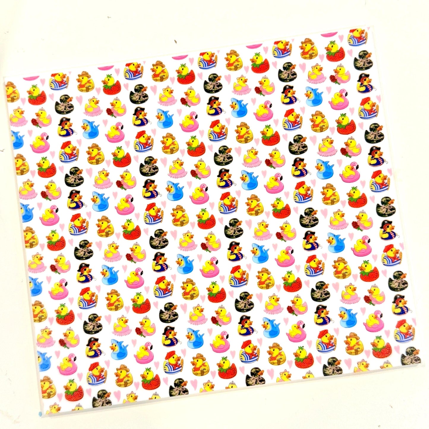 Rainbow Hearts Patterned Cast Acrylic, Flex and Wood for Lasers