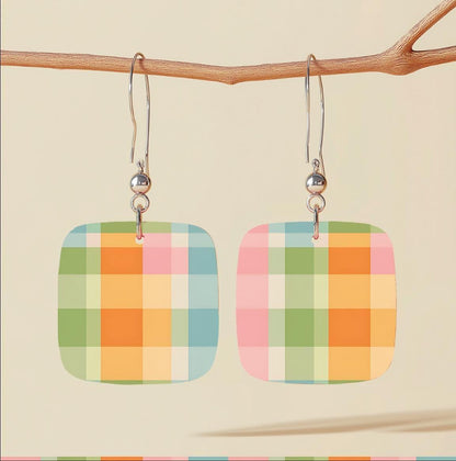 Spring Pastel Acrylic Sheets - Easter Plaid Patterned Cast Acrylic for Laser Cutting Patterned Cast Acrylic, Flex and Wood for Lasers