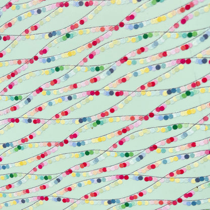 Laser Ready Christmas Light Patterned Cast 1/8" Green Acrylic for jewelry or cup toppers