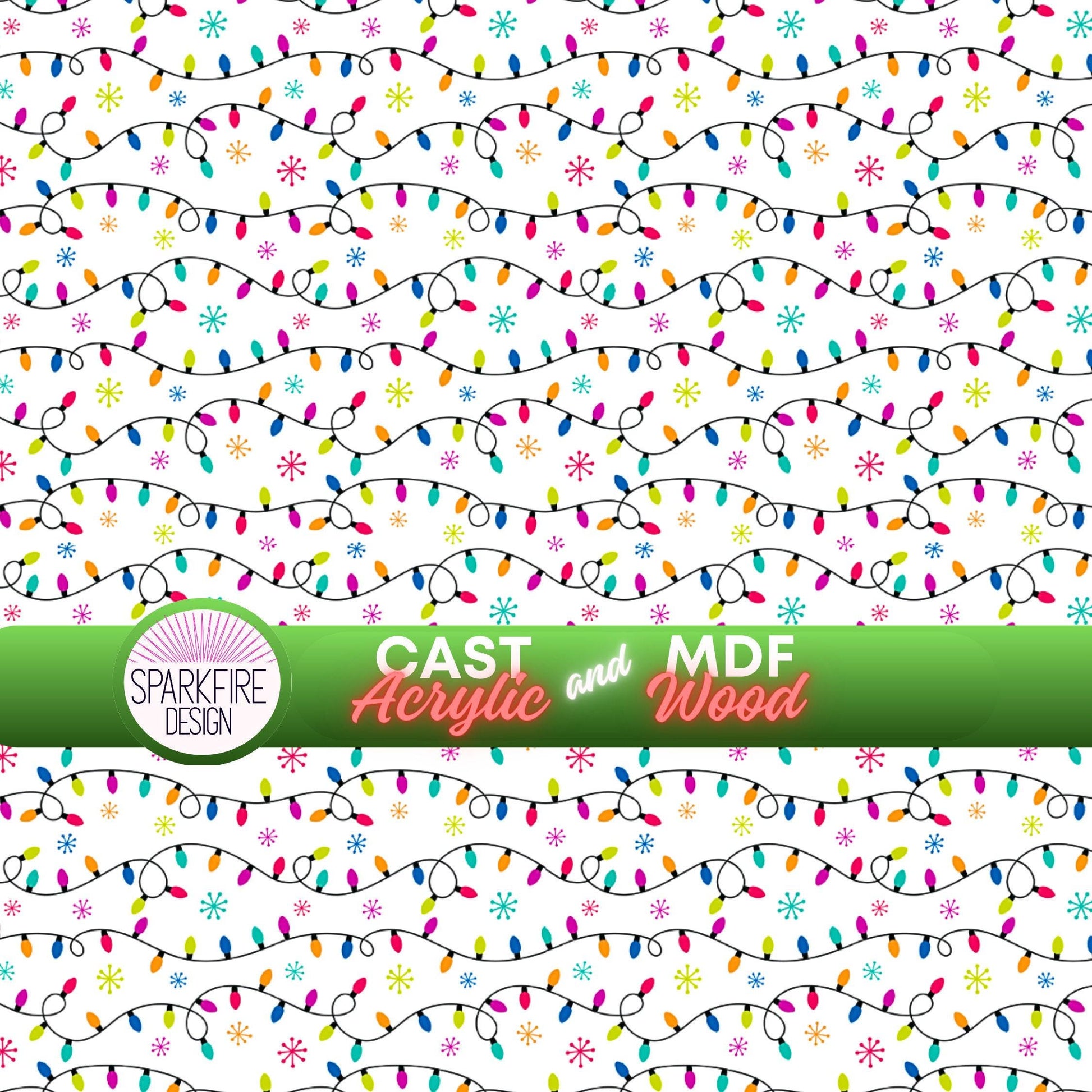 a white background with multicolored christmas lights