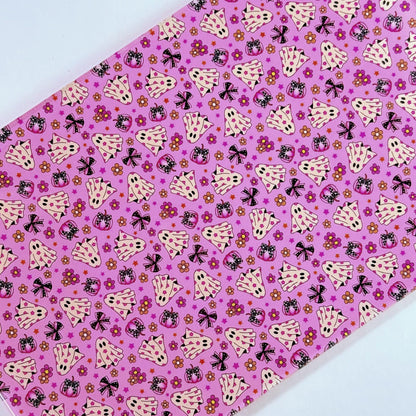 Halloween Patterned Acrylic, Pumpkin Acrylic for Lasers, Pink Two Sided UV Printed Acrylic for Lasers for Jewelry and Cup Toppers, Glowforge