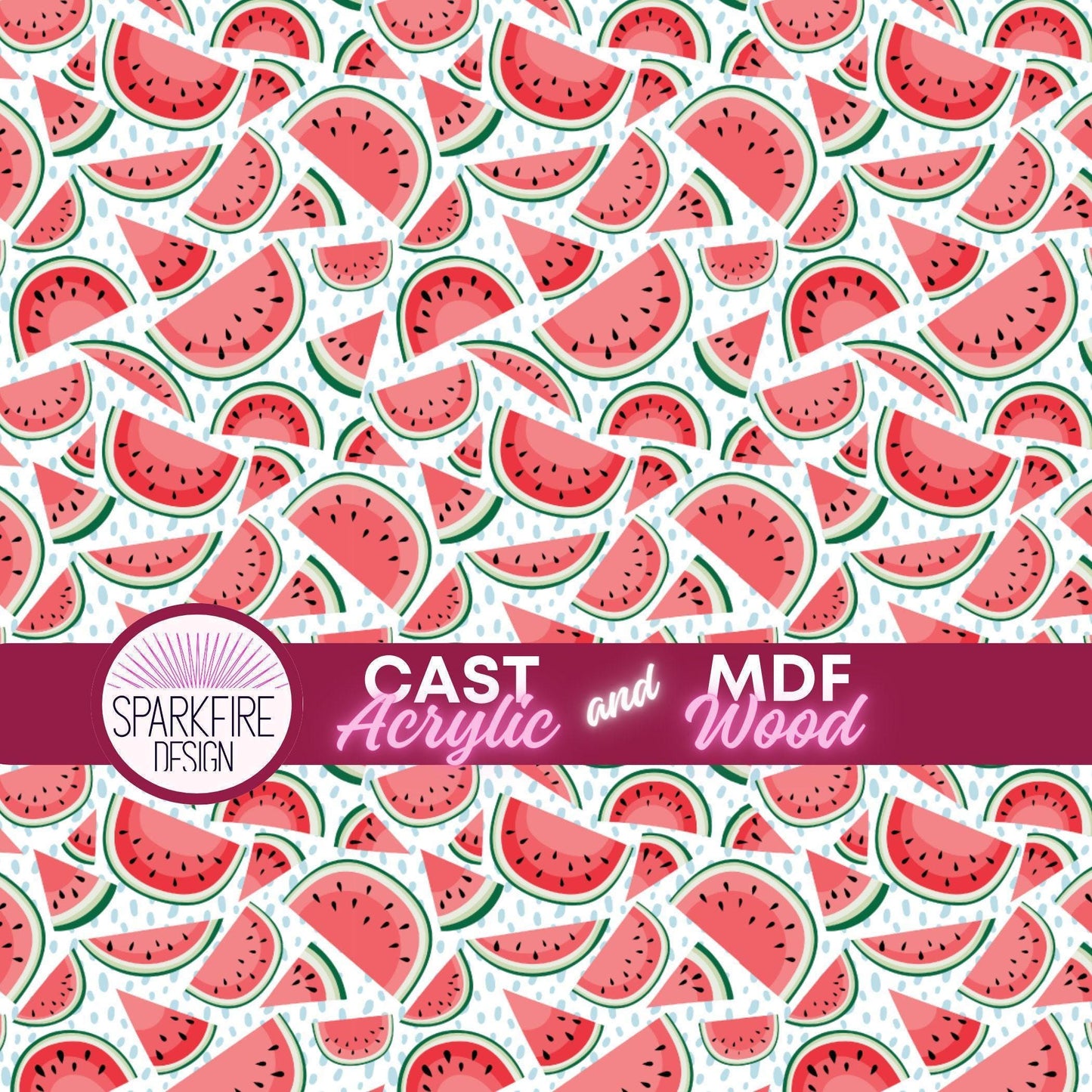 a watermelon pattern with the words cast and me on it