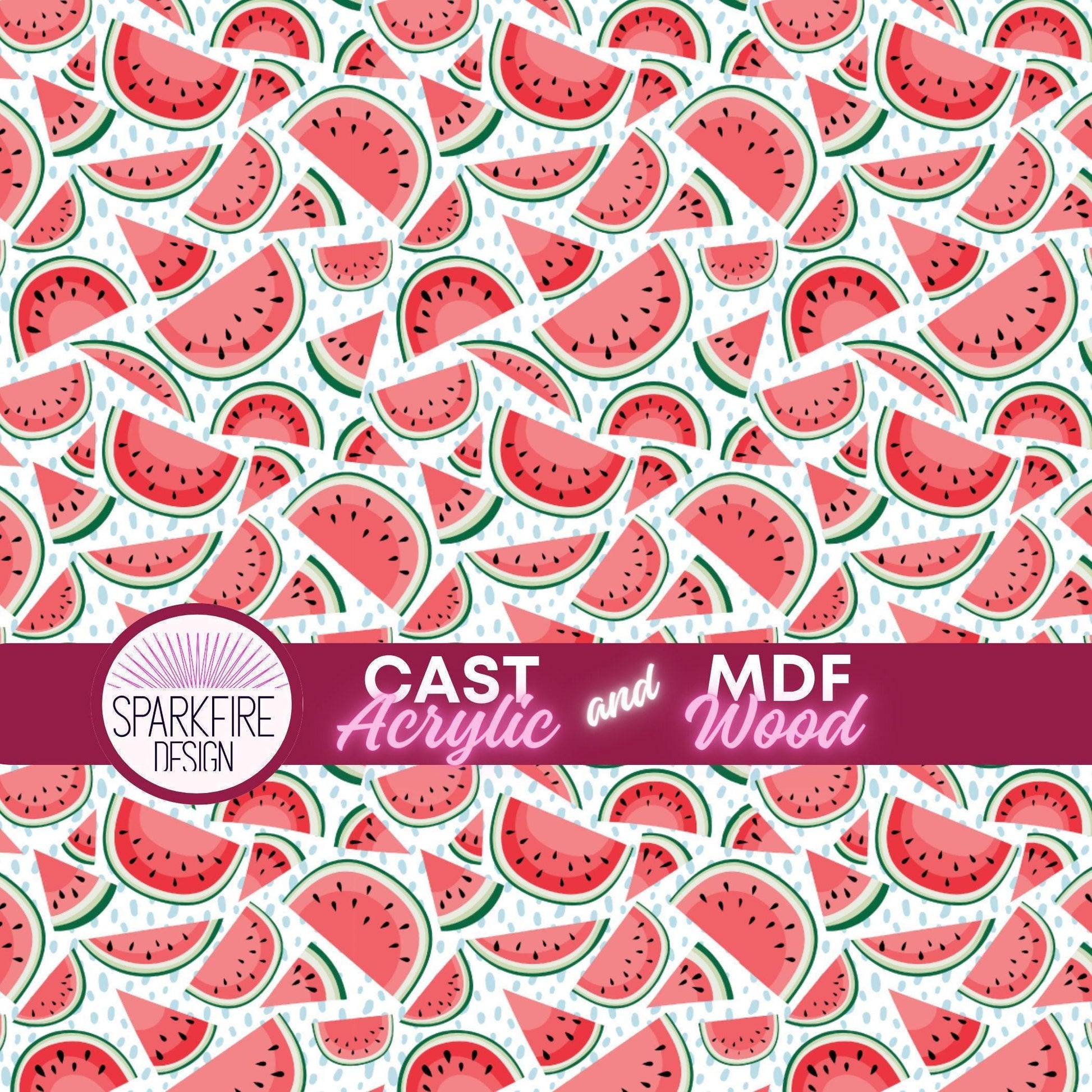 a watermelon pattern with the words cast and me on it