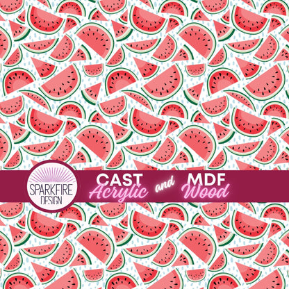 a watermelon pattern with the words cast and me on it