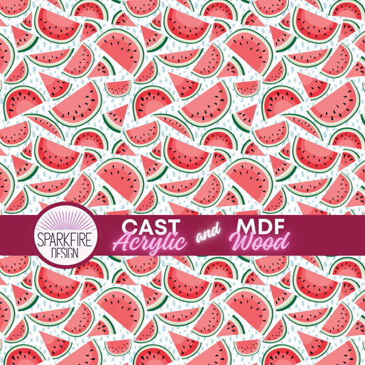 a watermelon pattern with the words cast and me on it