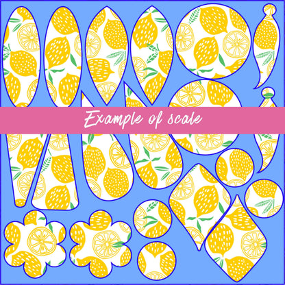 Lemon Love Patterned Cast Acrylic, Flex and Wood for Lasers