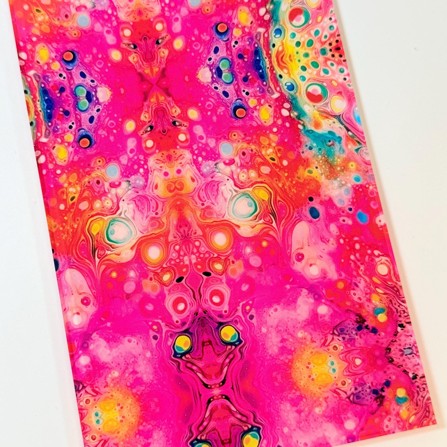 Patterned Acrylic Sheet - Clear Core UV Printed Pink Swirl Acrylic for Jewelry & Lasers Patterned Cast Acrylic, Flex and Wood for Lasers