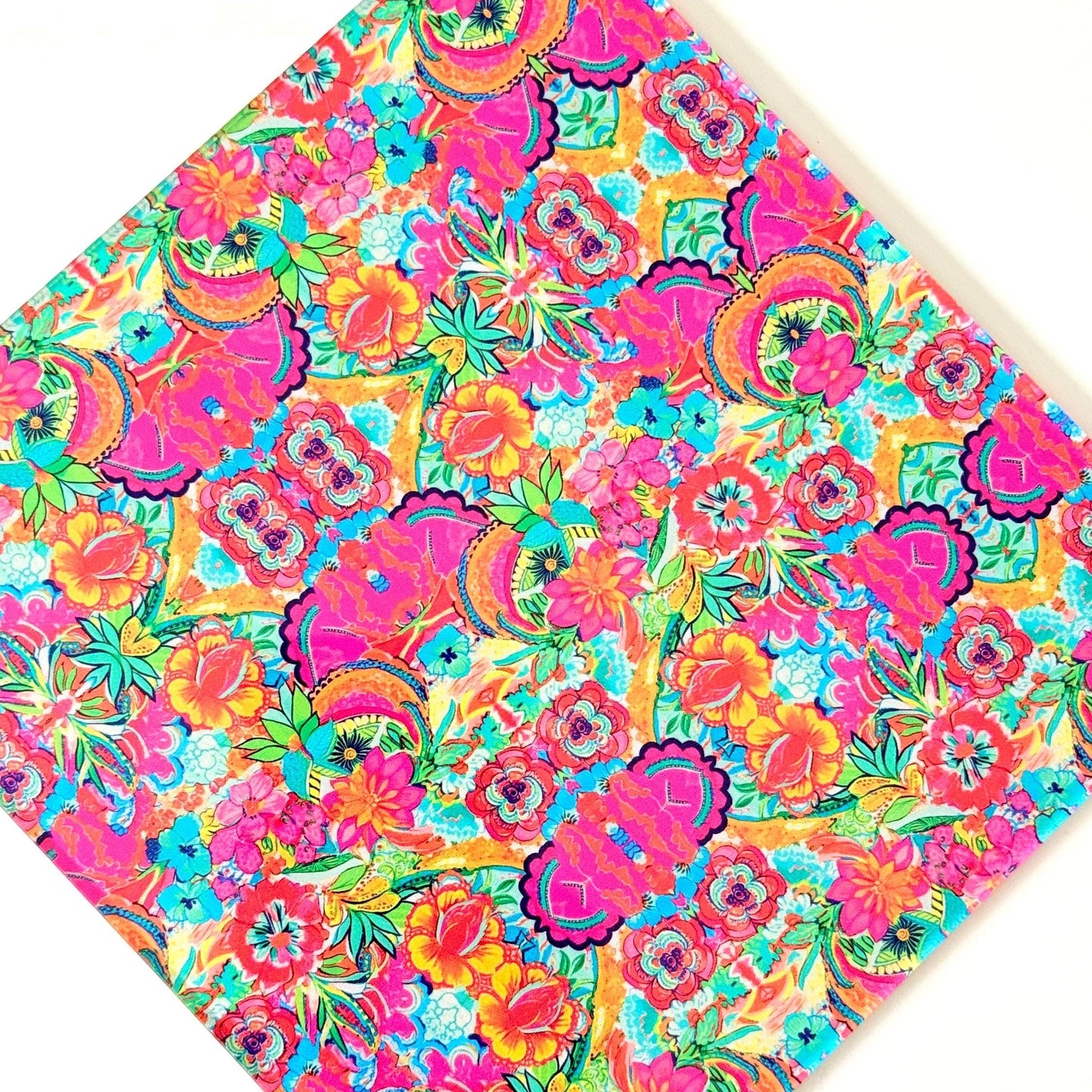 Pink Paisley Floral Acrylic Patterned Sheet Patterned Cast Acrylic, Flex and Wood for Lasers