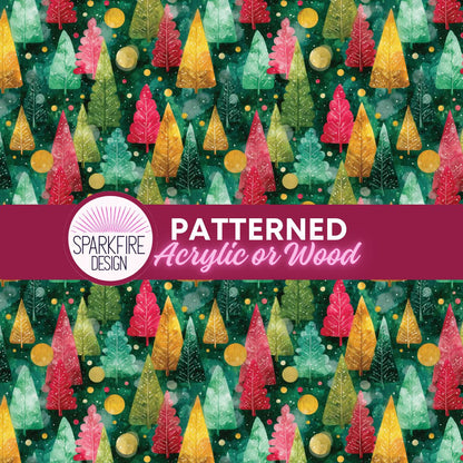 Patterned Laser Acrylic Christmas Trees Sheet, Xmas Cut For Lasers