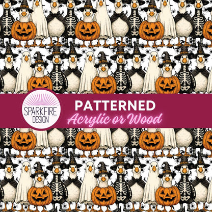 Halloween Ghosts Patterned Cast Acrylic, Flex and Wood for Lasers