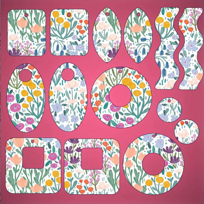 a picture of a flowered pattern with the letters o o o o o o