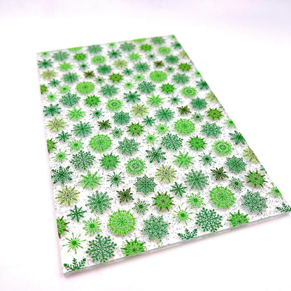 Snowflake Acrylic on Clear Glitter Acrylic for Lasers, Christmas Glitter Acrylic, Acrylic for Jewelry and Cup Toppers