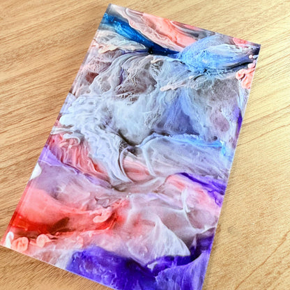 Patterned Acrylic Sheet – Clear UV Printed Acrylic Panel with Alcohol Ink Swirl for Laser Cut Jewelry Patterned Cast Acrylic, Flex and Wood for Lasers