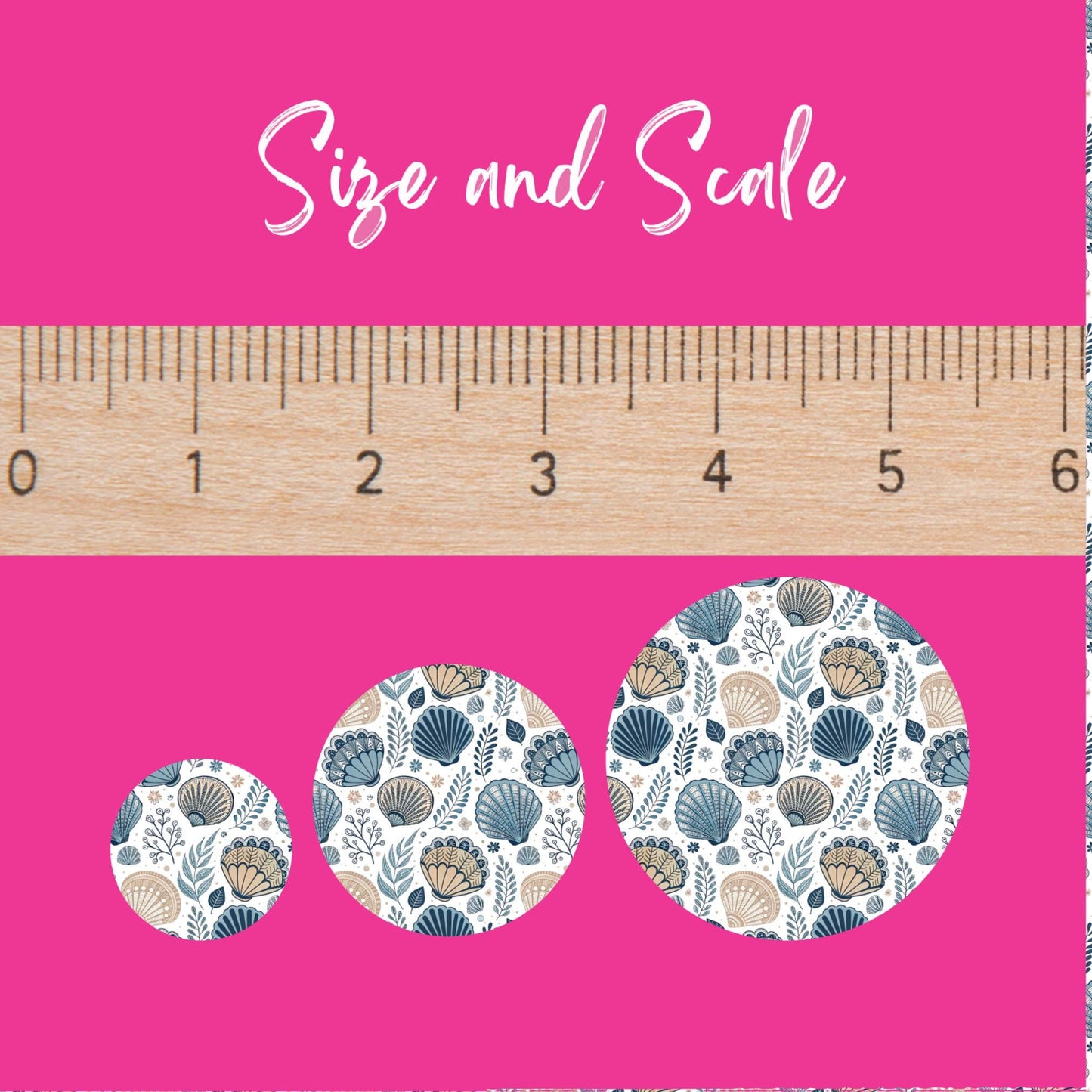 Seashell Patterned Acrylic Sheet - Coastal Seashell Design | Laser Acrylic Sheet & MDF Sheets Diode Patterned Cast Acrylic, Flex and Wood for Lasers