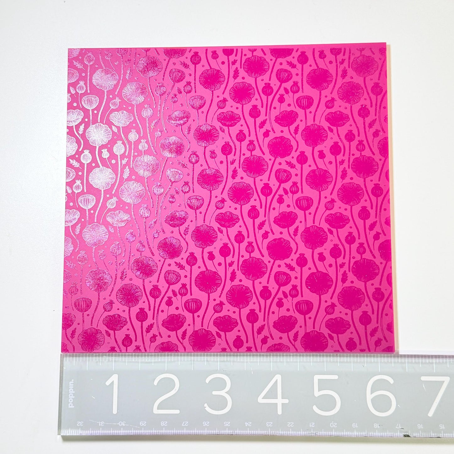 Patterned Acrylic Sheet - Floral Dried Flower Magenta Panel for Laser Engraving Patterned Cast Acrylic, Flex and Wood for Lasers