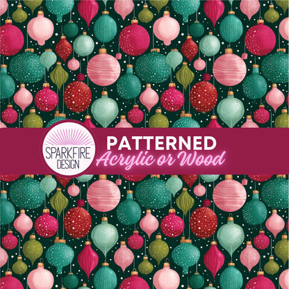 Patterned Laser Acrylic, Winter Snowman Floral Cut Sheet For C02