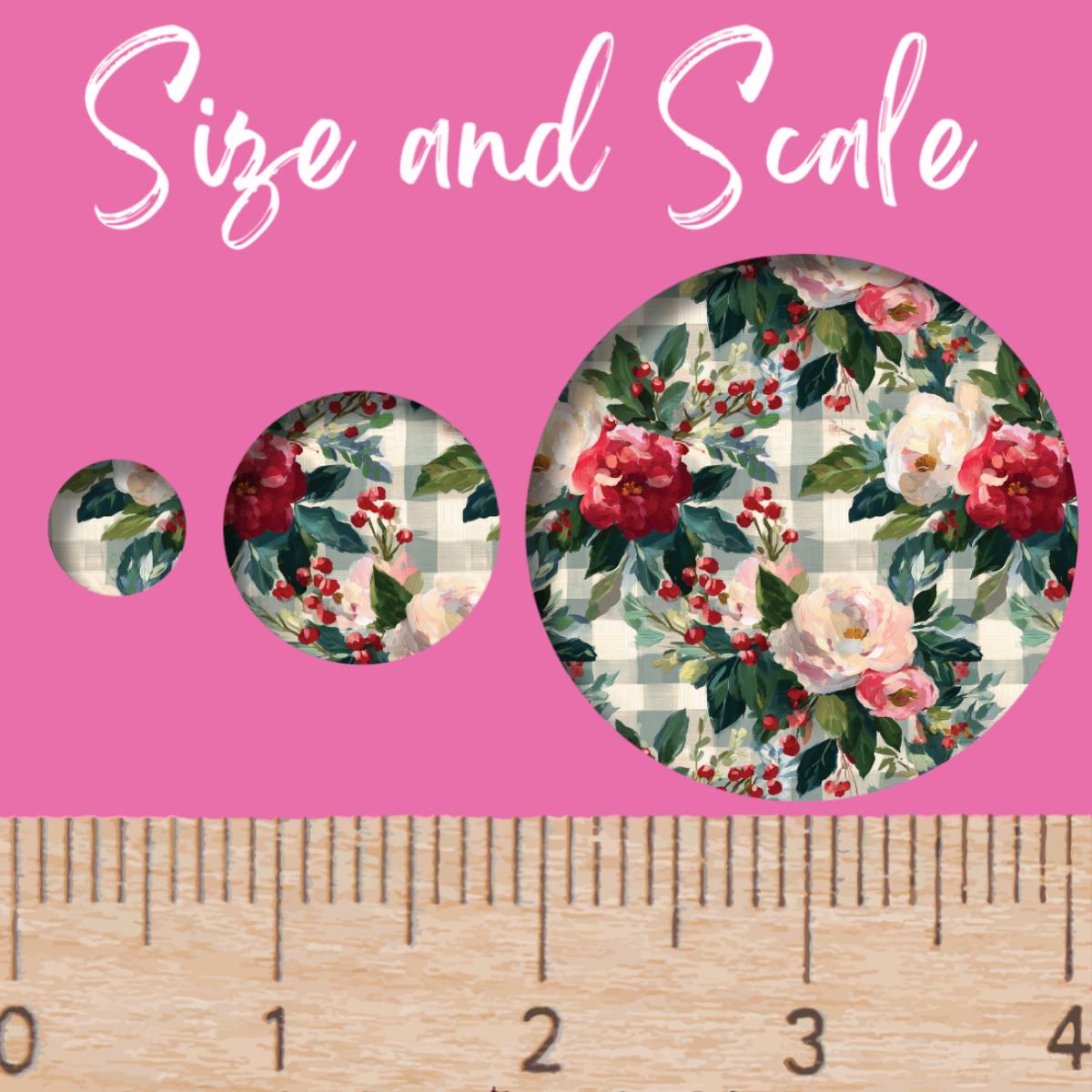 Patterned Laser Acrylic, Christmas Floral Sheet For CO2 Lasers Set
