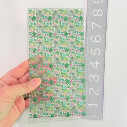 Houseplants Patterned Acrylic Sheet - Clear 1/8 Inch Decorative Plant Lover Patterned Cast Acrylic, Flex and Wood for Lasers
