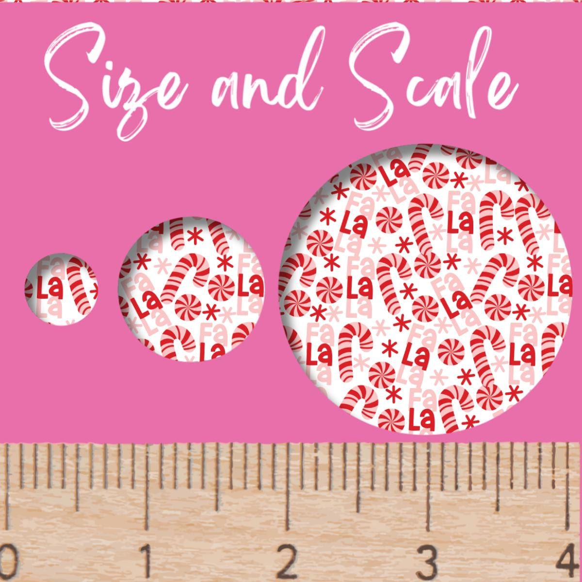 Patterned Acrylic Sheet, Candy Cane Christmas Laser Acrylic - Pink