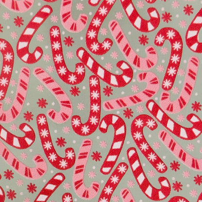 Patterned Cast Acrylic, Candy Cane Laser Sheet | Christmas Acrylic