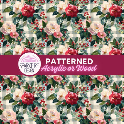 Patterned Acrylic Sheets, Christmas Floral Laser Acrylic, Flex