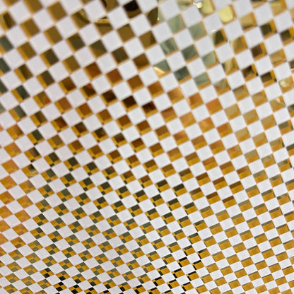 Gold Mirror Acrylic – 1/8 Inch Checkered Patterned Sheet for Jewelry Making Patterned Cast Acrylic, Flex and Wood for Lasers