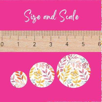 Pastel Pink and Yellow Leaves Patterned Cast Acrylic, Flex and Wood for Lasers