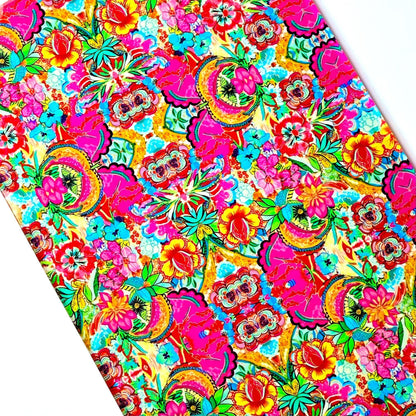 Pink Paisley Floral Acrylic Patterned Sheet Patterned Cast Acrylic, Flex and Wood for Lasers