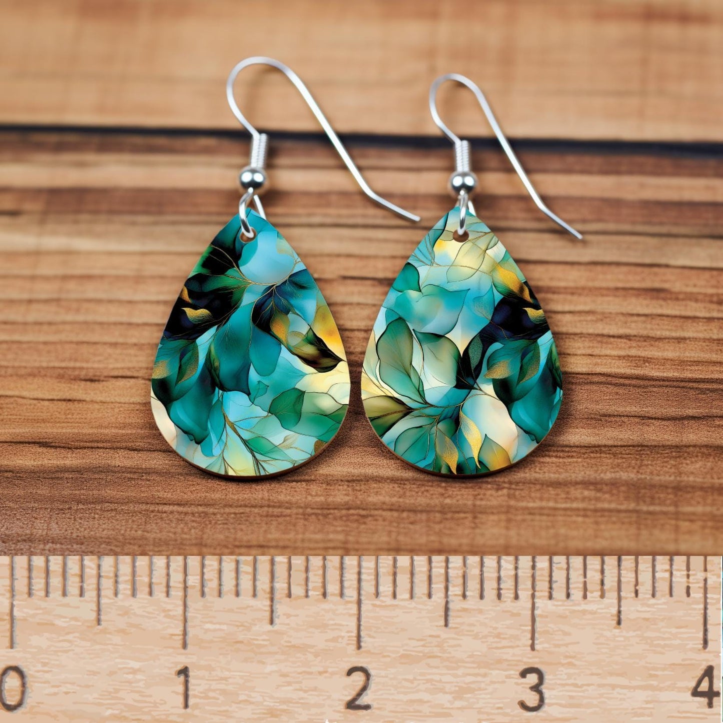 Patterned Acrylic Sheet - Botanical Laser Cut Acrylic for Earrings | Green Cast Material Patterned Cast Acrylic, Flex and Wood for Lasers