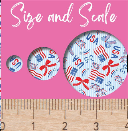 Patterned Acrylic Sheet – Laser Cut Acrylic With Red White Blue Flags & Preppy Bow Design Patterned Cast Acrylic, Flex and Wood for Lasers