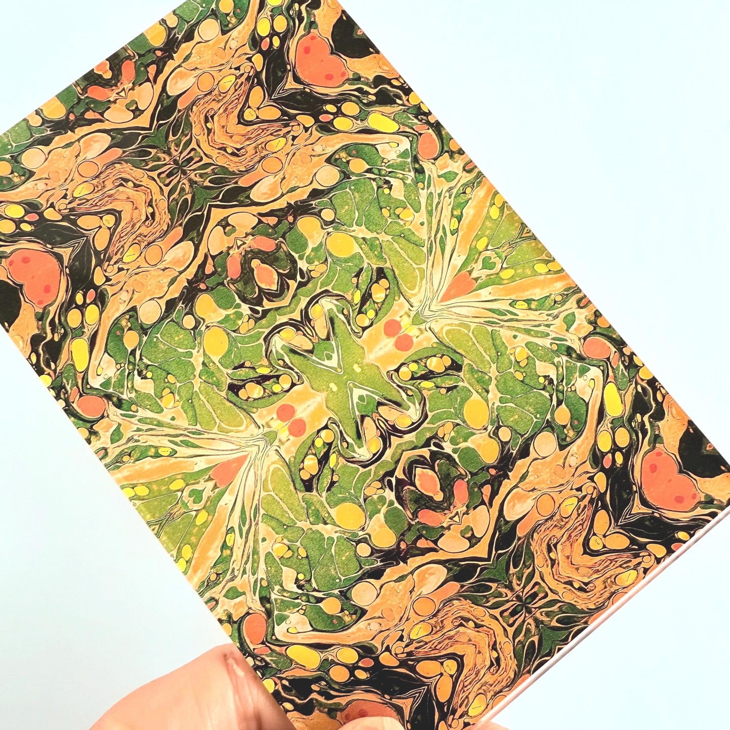 Orange and Green Swirl Clear Core Acrylic for Laser Cutting Patterned Cast Acrylic, Flex and Wood for Lasers