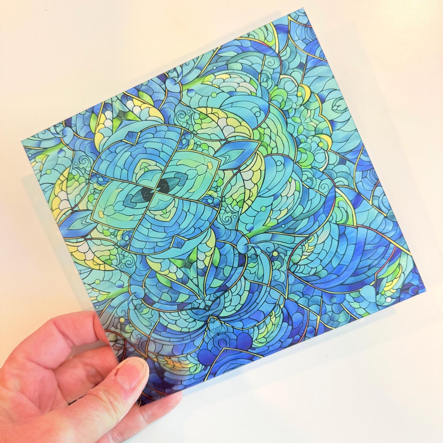 Stained Glass Acrylic Patterned Sheet – UV Printed Decorative Panel for Laser Cutting Patterned Cast Acrylic, Flex and Wood for Lasers