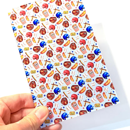 Patterned Acrylic Sheet - Baseball UV Printed Laser Cut Acrylic for Lasers Patterned Cast Acrylic, Flex and Wood for Lasers