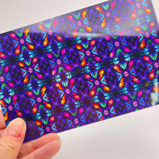 Stained Glass Acrylic Sheet – Clear Core UV Printed Patterned Acrylic Sheets for Jewelry Patterned Cast Acrylic, Flex and Wood for Lasers