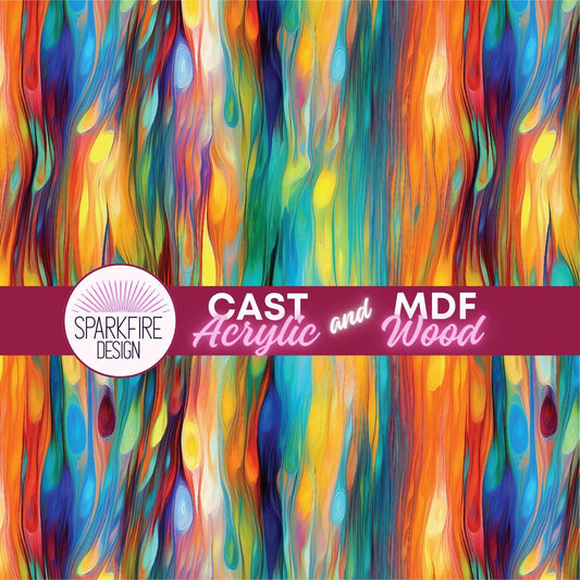 Abstract Patterned Acrylic Sheet, Oil Swirl Laser Acrylic, Rainbow Acrylic for lasers, Cast Acrylic, MDF for Lasers,Acrylic for Earrings Patterned Cast Acrylic, Flex and Wood for Lasers