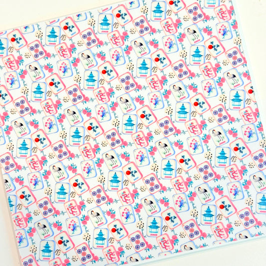 Mahjong patterned acrylic