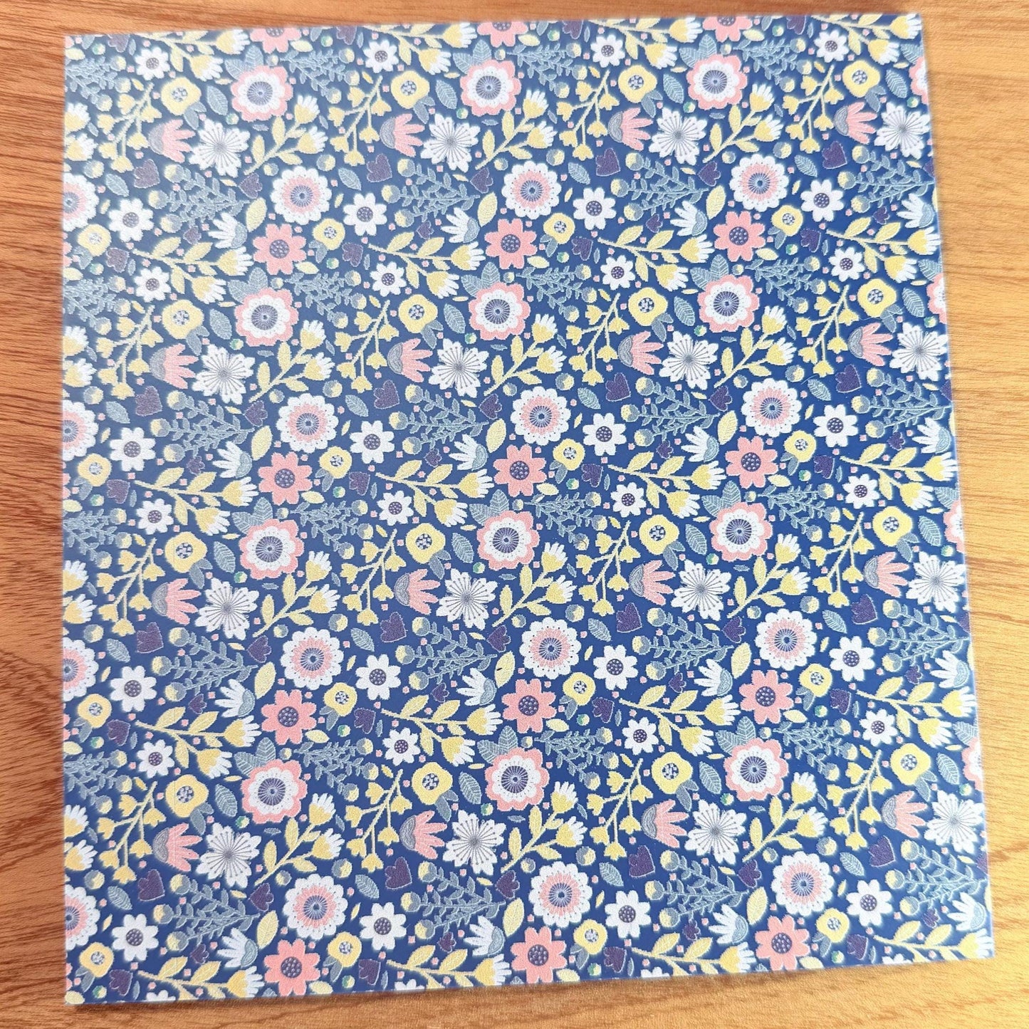 Blue Cast Acrylic - 3mm Thick Patterned Acrylic Sheet With Boho Floral Design Patterned Cast Acrylic, Flex and Wood for Lasers