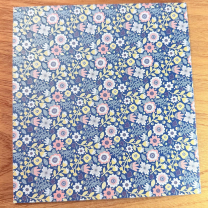 Blue Cast Acrylic - 3mm Thick Patterned Acrylic Sheet With Boho Floral Design Patterned Cast Acrylic, Flex and Wood for Lasers