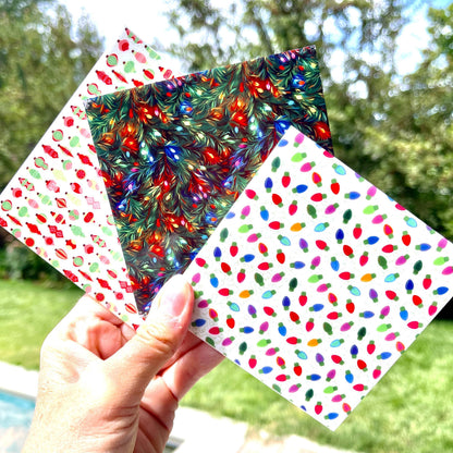 Christmas Plaid Acrylic Sheet, Red Green Patterned Cast Laser Cut