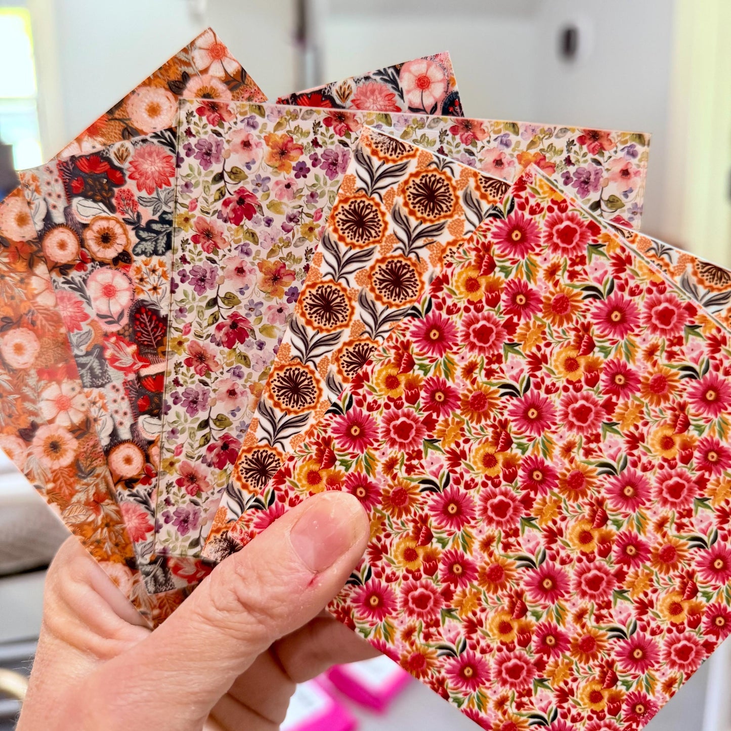 Floral UV Printed Patterned Acrylic Sheets - Floral Acrylic Grab Bag | 1/8 Inch Laser Cuttable Acrylic